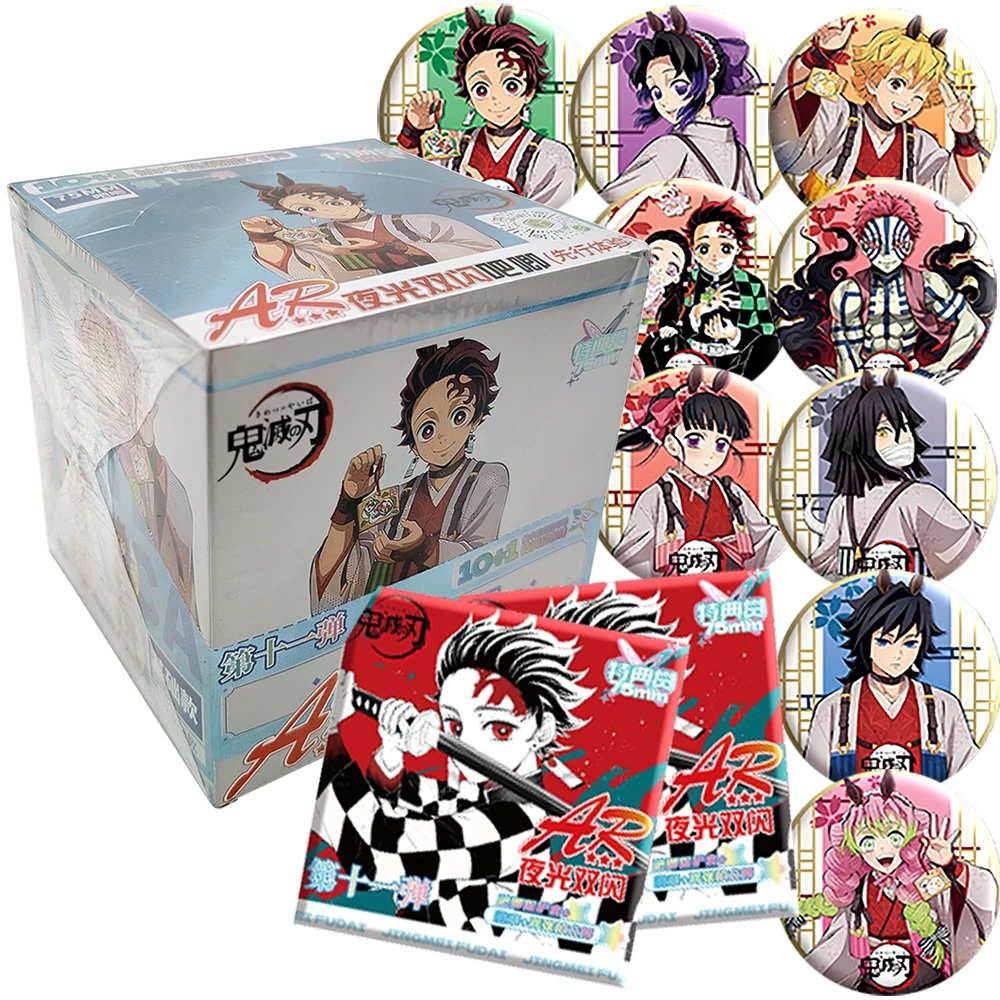 

Demon Slayer Collection Card Fantasy Anime Handsome Protagonist Group Creative Transparent Card Badge Peripheral Christmas Gifts