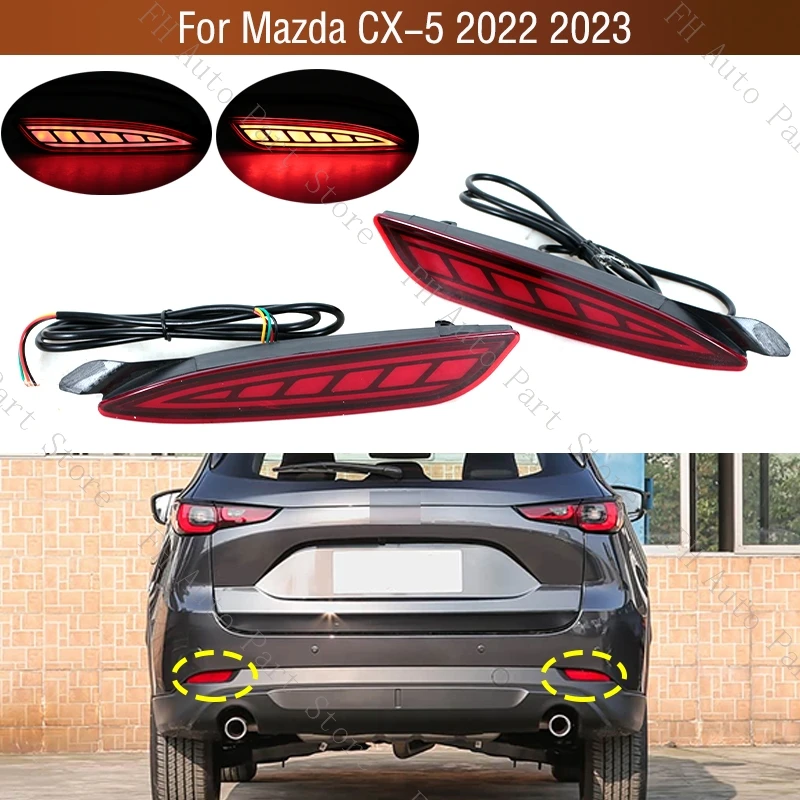 

1 пара заднего бампера, указатель поворота, задний стоп-сигнал для Mazda CX-5 CX5 2022 2023