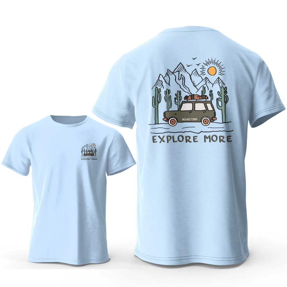 Explore More Printed T-Shirt 100% Cotton Oversized Adventure Graphic Tees for Men Women Summer Tops Wanderlust Streetwear