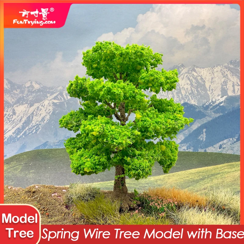 

10/15cm Miniature Model Tree Spring Green Landscape Tree Model Railway Scenery N Scale Train Railway Track Landscaping Material