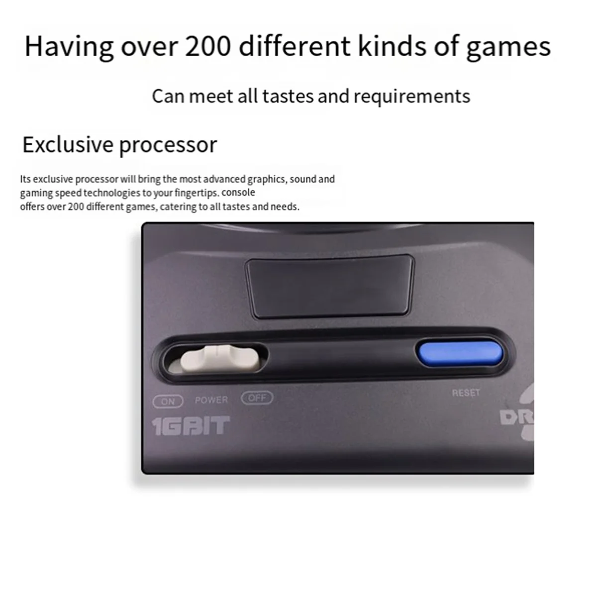 

New 3C-For 2 Retro16Bit Game Console Old Fashioned Game Console with 5 Games Vintage Gaming EU Plug