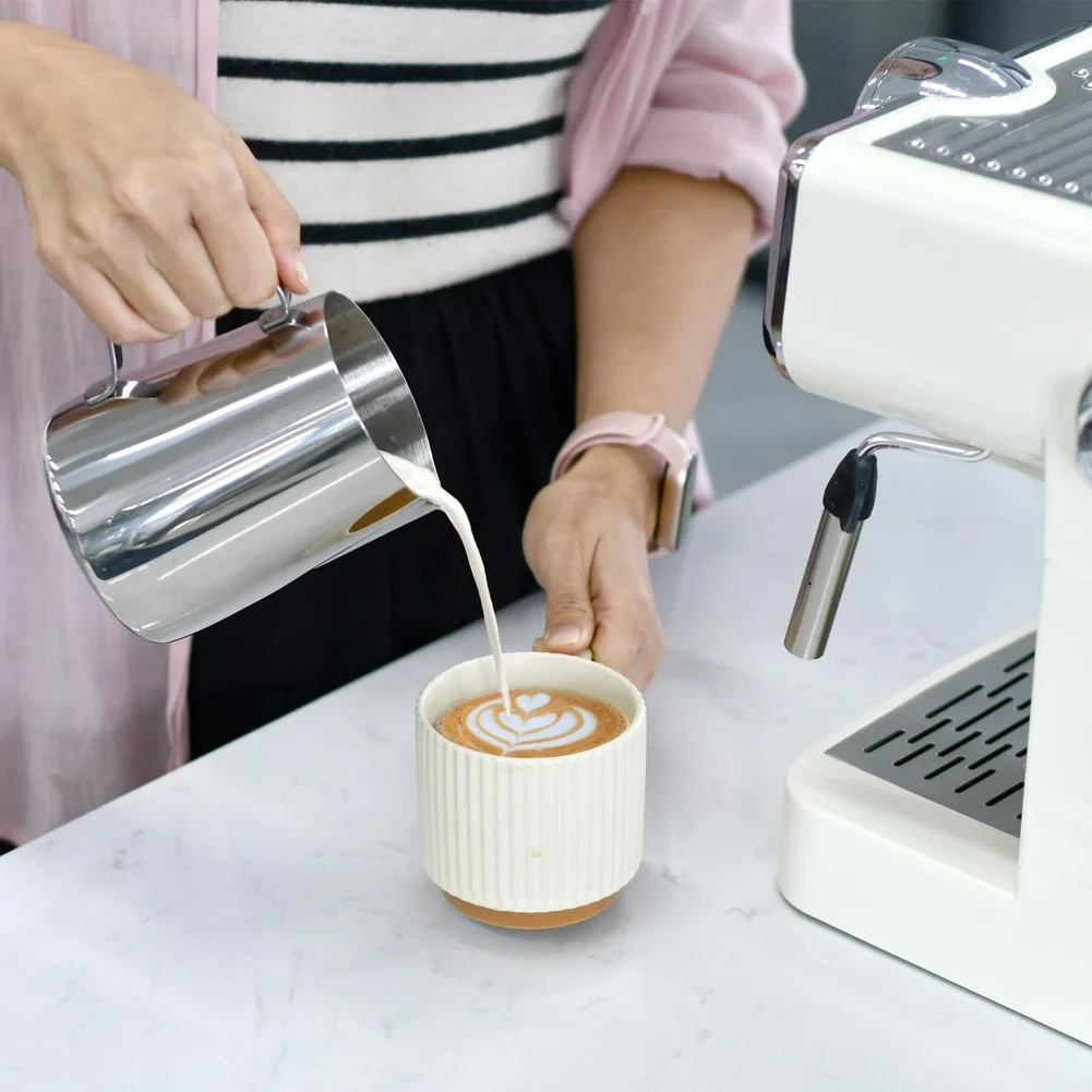For Barista Use Measurement Markings Milk Frothing Jug 350ML Internal Volume Markings External Volume Markings