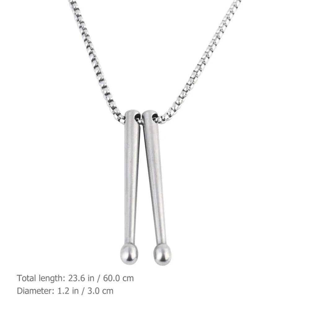 

Stylish Drum Necklace Pendant Silver Stainless Steel Jewelry Catch More Attention Perfect For Birthday Chic and Charming