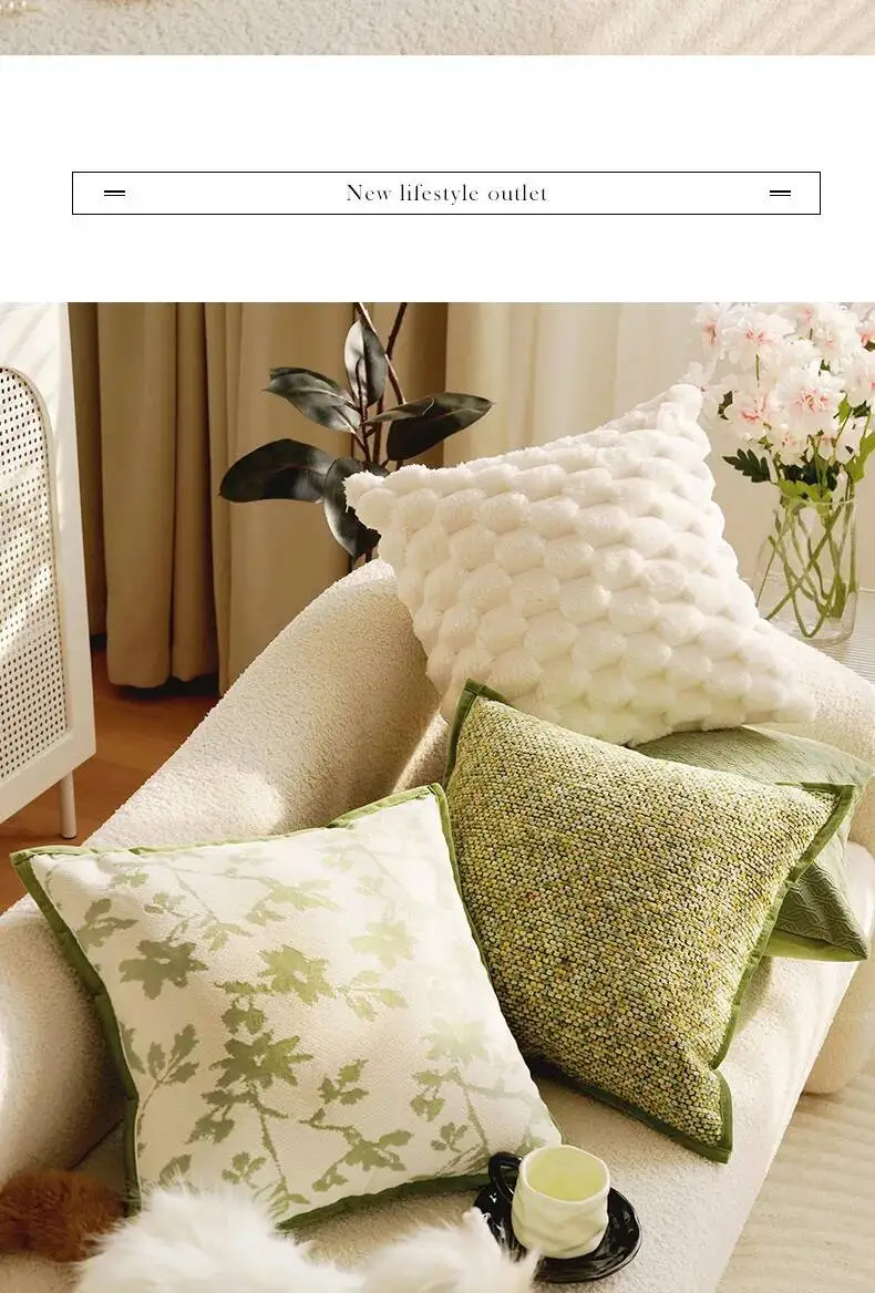 Vielseitige Pflanzenblatt-Boho-Kissenbezüge aus Chenille, weiche, luxuriöse, dekorative Kissenhüllen für Sofa, Bett, Wohnzimmer, Heimdekoration – Detail 10