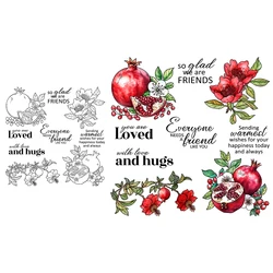 Mangocraft Sweet Pomegranate Fruits Clear Stamp Harvest DIY Scrapbooking Supplies Silicone Stamps For Card Making Albums Decor