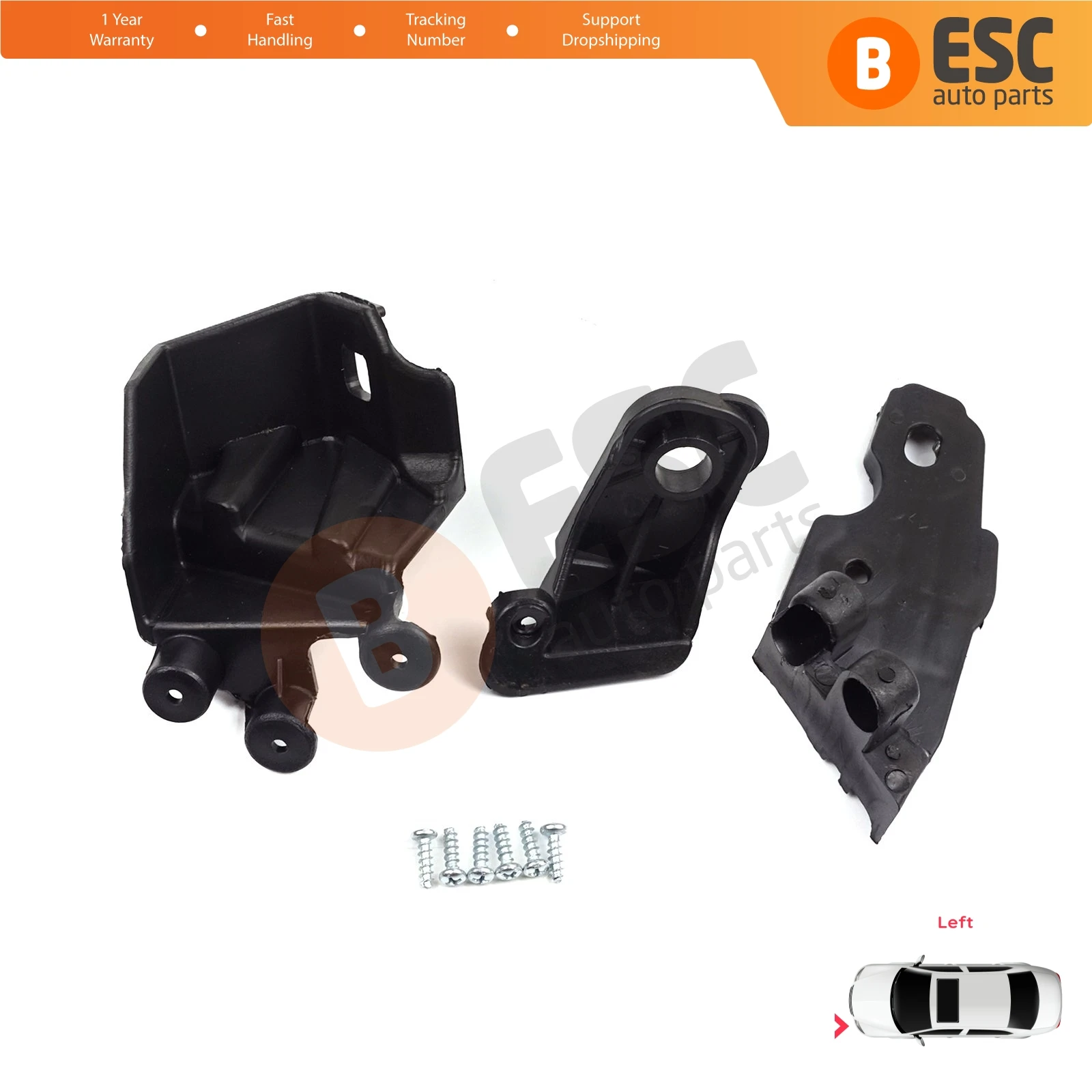 

EHL550 Headlight Headlamp Housing Repair Mount Holder Bracket Tab Clips Left for Fiat Doblo MK2 263 Facelift 2015-2022 51974244