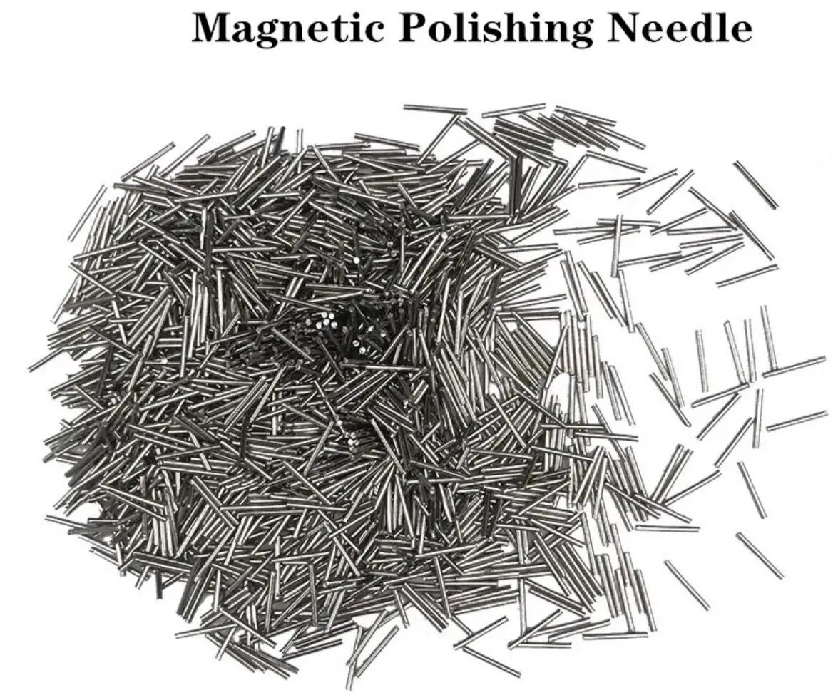 1KG Mini Pins Magnetic Rotary Tumbler Polisher Tools Stainless Steel Polishing Needles Jewelry Polishing Needles Media