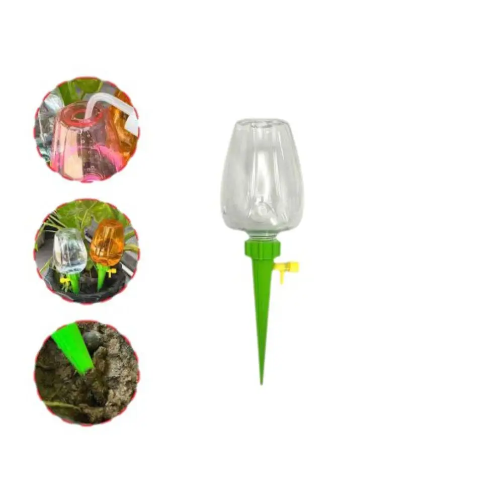 Rose Shape Self Watering Plant Waterer Slow Seepage Large Opening Plant Watering Spike Plastic Long Lasting