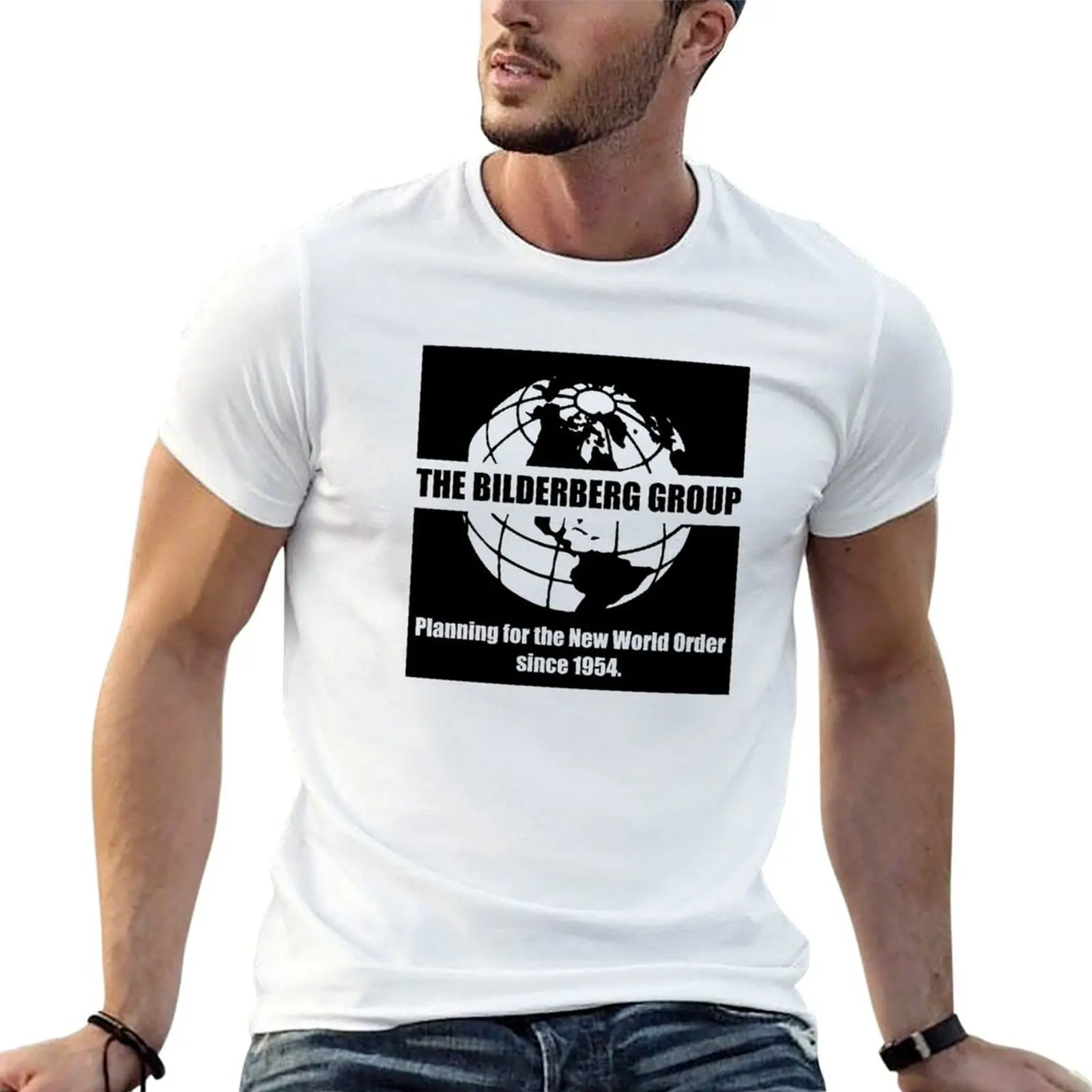 

The Bilderberg Group - Planning For New World Order T-Shirt cotton tshirt 100% cotton t shirts man 100% T-Shirt
