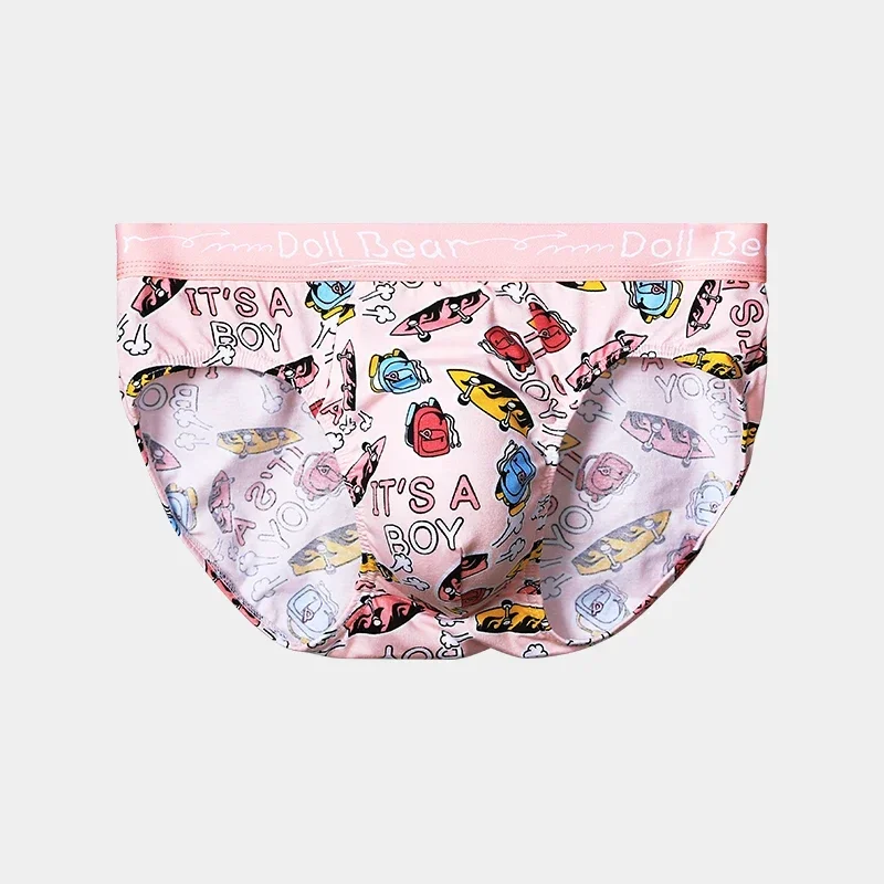 

5 шт., мужское нижнее белье из чистого хлопка, антибактериальные треугольные трусы, удобные и дышащие, спортивные шорты с принтом