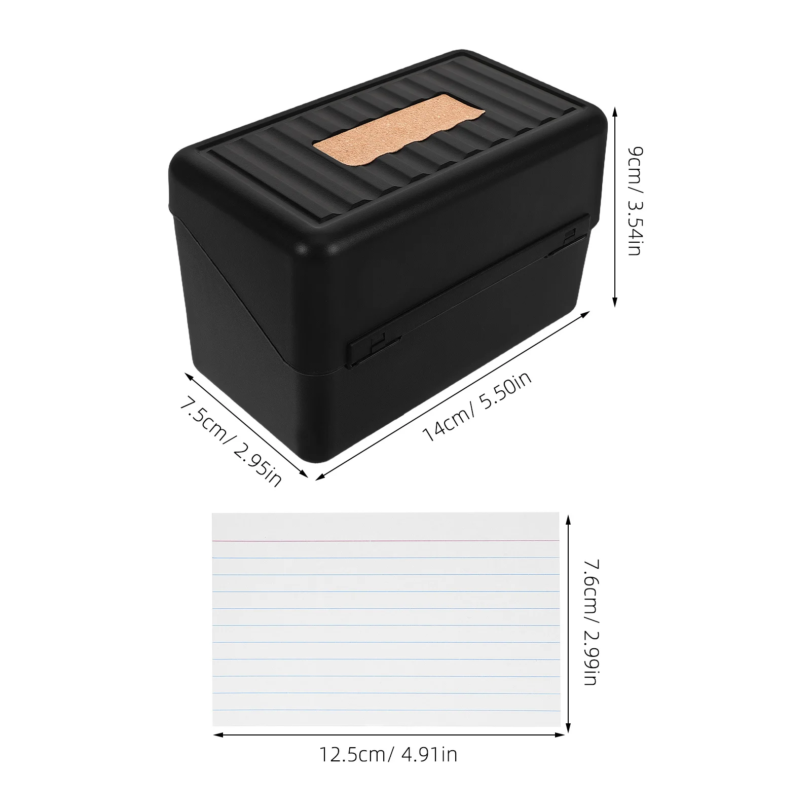 Funkcjonalny organizer na dokumenty na biurko z pudełkiem na karty indeksujące, zawiera kartki z podziałem, świetne pudełka do przechowywania kartek okolicznościowych.