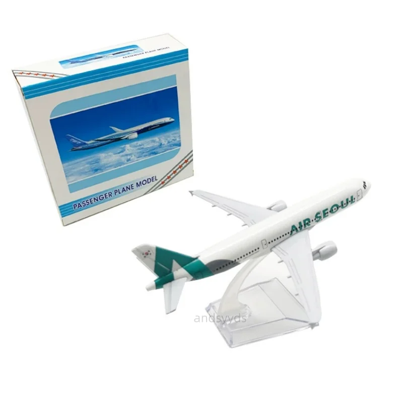 

Металлическая модель самолета Air Seoul Airways A320, 16 см, масштаб 1:400, с шасси, имитация авиации