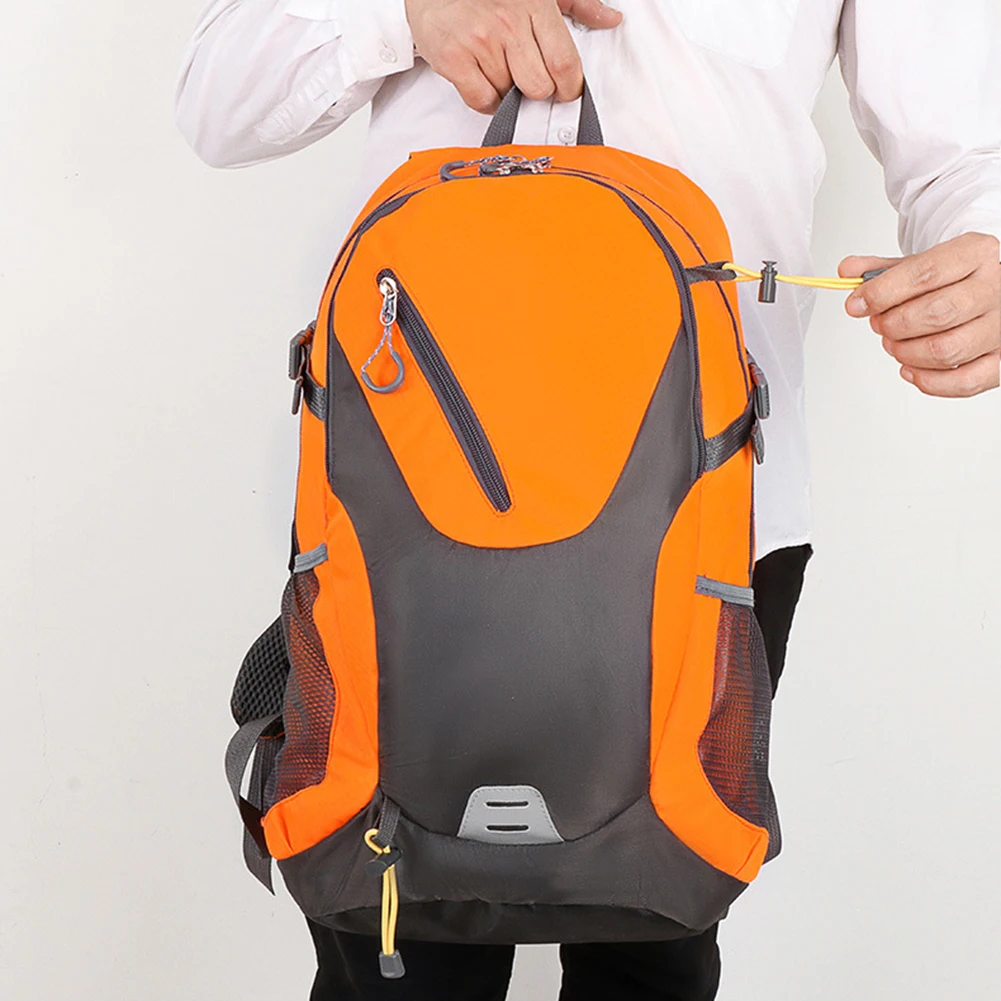 40L Travel Luggage Bags Large-capacity Polyester Casual Backpack with Reflective Tape Men Women Convenient for Hiking Traveling