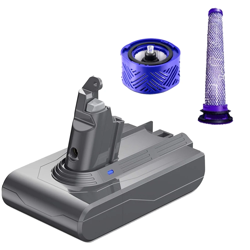 

A69X 21,6 В V6 DC62 адаптер для аккумулятора + передние/задние фильтры замена для Dyson V6 SV04 SV03 DC58 DC59 DC61 DC74 животное DC72 вакуум