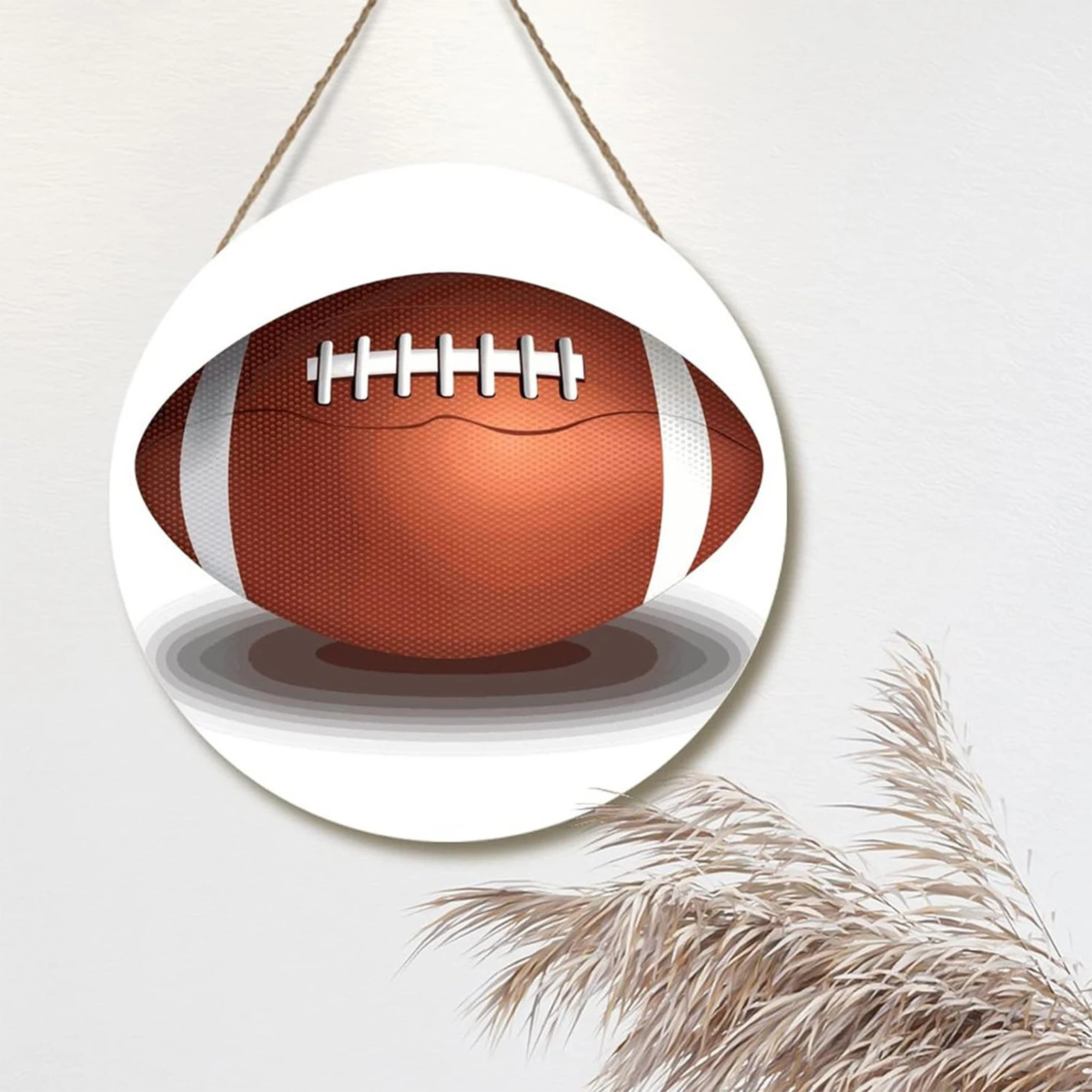 Round Door Hanger Sign Rustproof Rustic Wooden Wall Arts For Front Door Decor