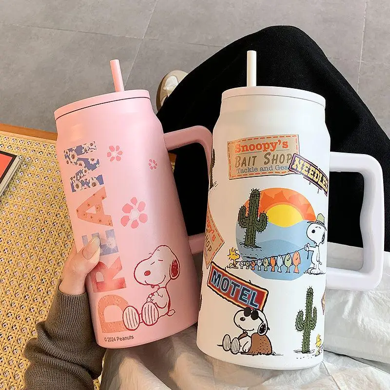 

Новая мультяшная Милая чашка для льда 1500 мл, большая емкость, красивая чашка для воды из нержавеющей стали, Офисная чашка, Студенческая чашка для воды