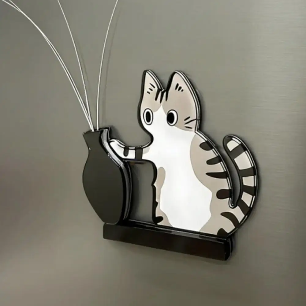 Acryl-Aufbewahrungsbehälter für Katzenbarthaare, niedliches Erinnerungsstück mit breiter Öffnung für Kühlschrank, Wand, Schreibtisch, Büro, Schlafzimmer – Detail 4