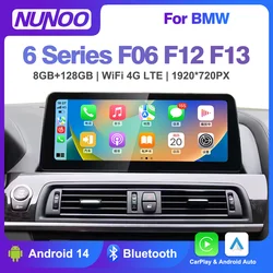 New Android 14 Autoradio GPS Carplay For BMW 6 Series F06 F12 F13 2011-2018 Navigation Car Multimedia Player Touch Screen