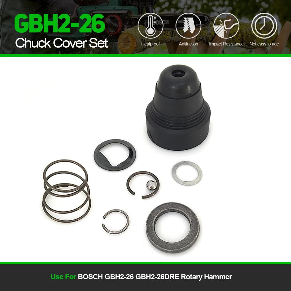 9Pcs Replace Chuck Cover Set For BOSCH GBH2-26 GBH 2-26 GBH2-26DRE 2-26DRE Rotary Hammer Protective Sleeve Mouth Kit Cap