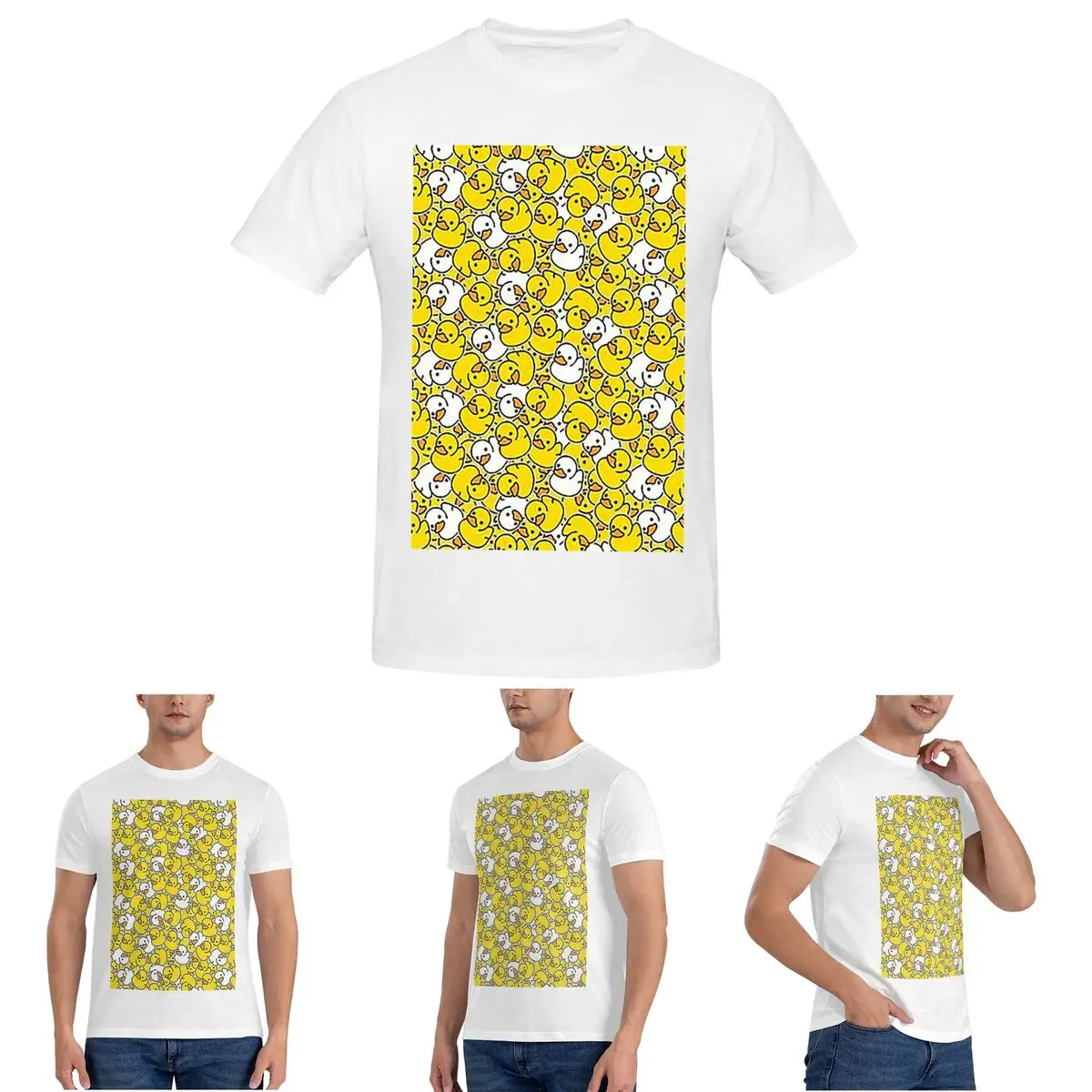 

Rubber Duck Cute Pattern Design T-Shirt for Men Cotton Plus Size T Shirts Men's Short Sleeve Crew Neck Summer Clothes Tops S-6XL