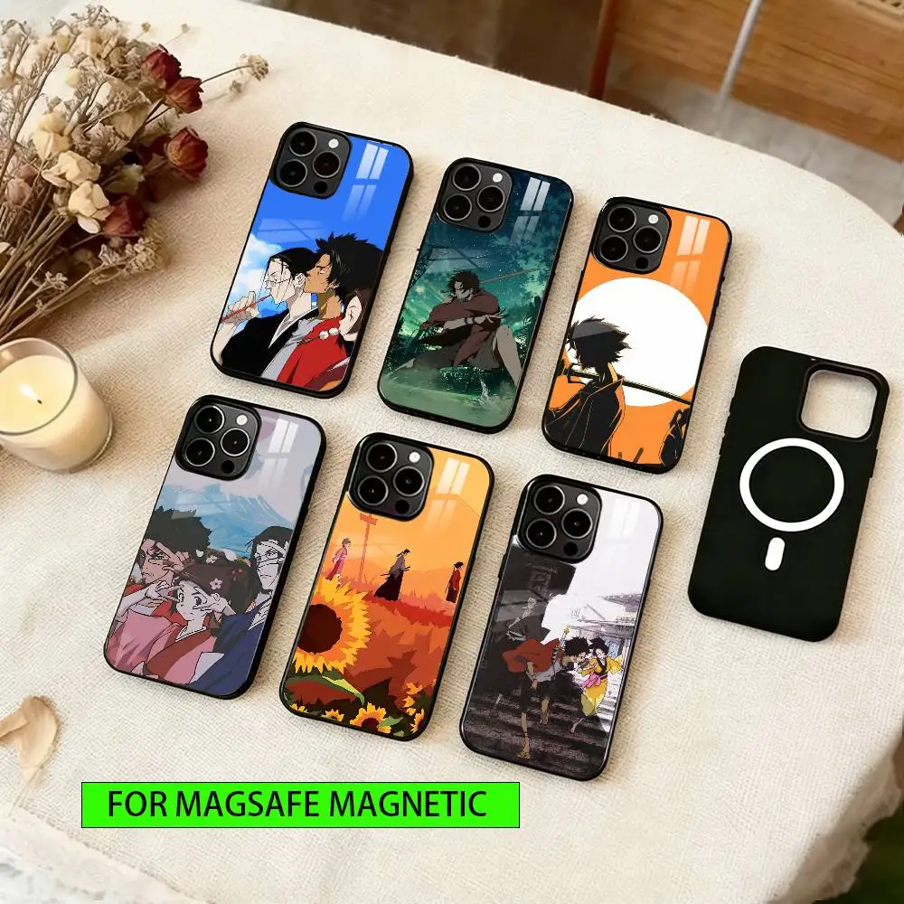 

Samurai Champloo Phone Case Magnetic with Magsafe Wireless Charging For iPhone17,16,15,14,13,12,11 Plus,Pro