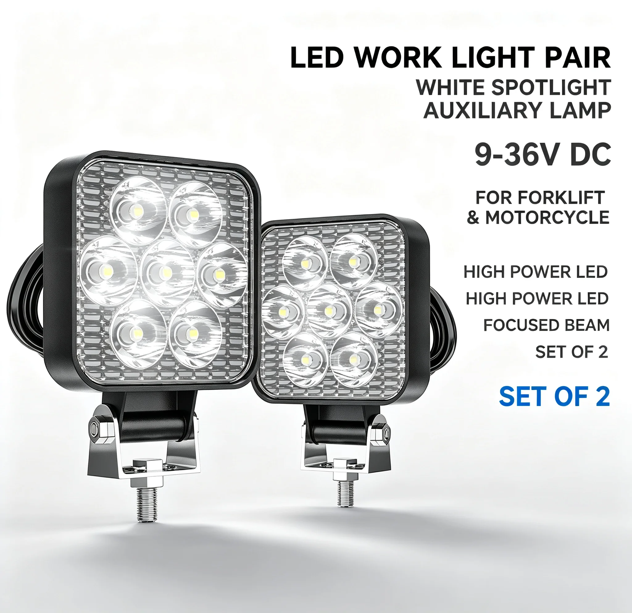 2pcs Spot Supply Waterproof Automobile Led Working Lamp 2.5 Inch round Forklift Lamp Motorcycle Spotlight