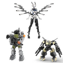 MOC-Mobile Suit Girl Female Robot Mecha Model Building Blocks, Brinquedos Modulares, Natal, DIY Kids Birthday Gifts