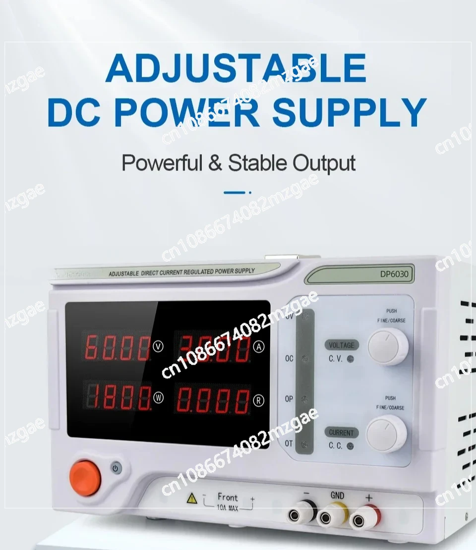 1800W Digital Switch DC Power Supply 60V 30A 24V 30V 40V 10A 20A 5A Adjustable, Bench Laboratory Mode for Battery Motor Charging