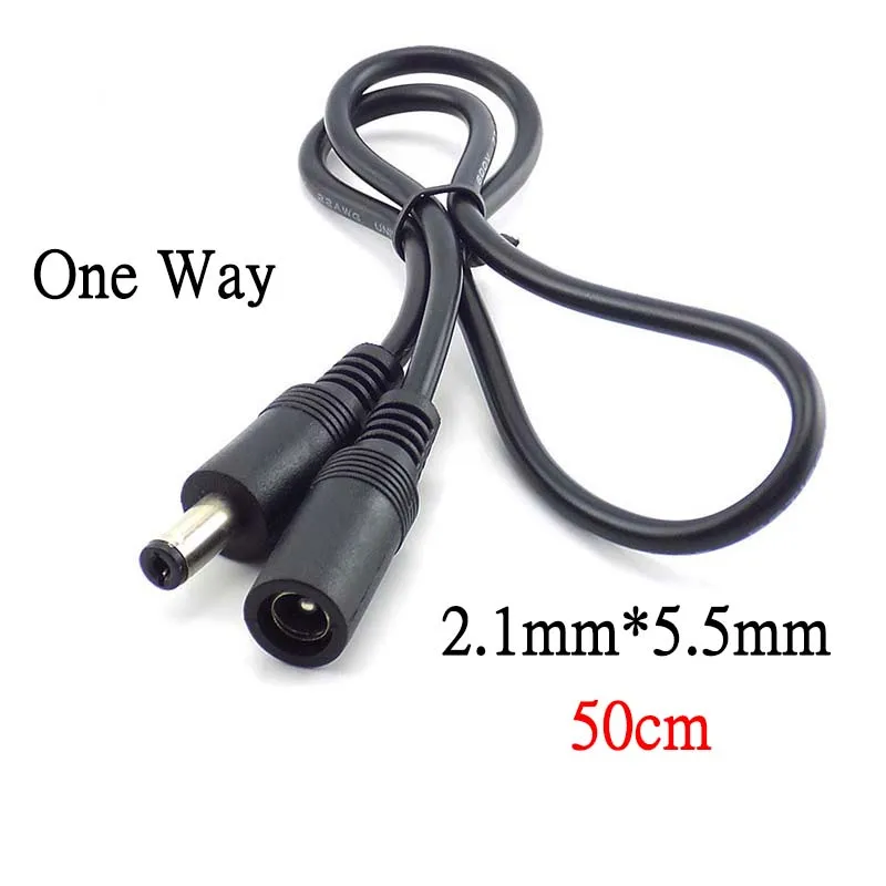 DC12V Splitter Power Cable 1 Female To 2 3 4 8 Male Y Shape Connector Wire 2.1mm*5.5mm Splitters For LED Strip Light CCTV Camera