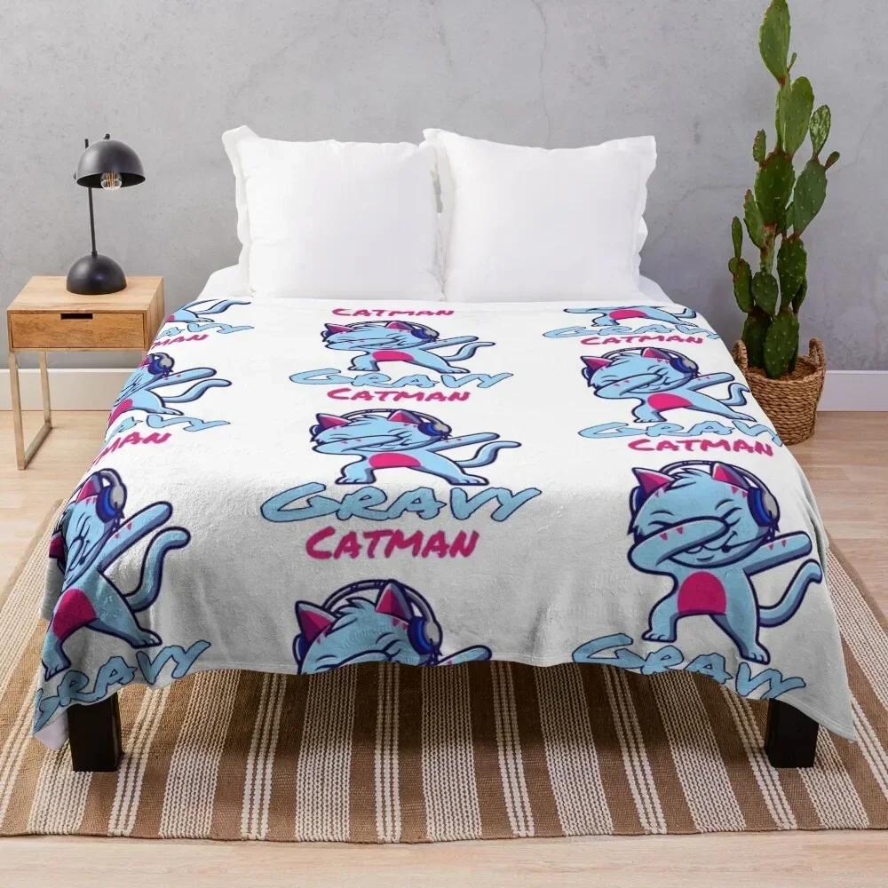 Gravycatman gamer Throw Blanket Compact Warm Blanket for Car Road Trip
