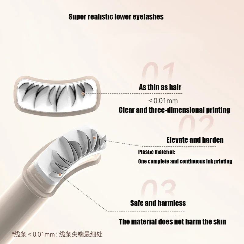 DEZONE 더블 헤드 아래 속눈썹 도장 메이크업 세트, 방수 및 번짐 방지, 블랙 리퀴드 아이라이너 펜슬