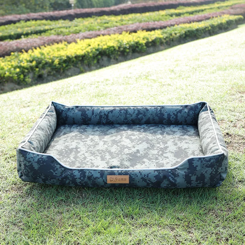 

600DD Oxford Cloth Camouflage Pet Bed, Dog and Cat Bed Durable Soft Detachable Washable Waterproof and Stain-resistant