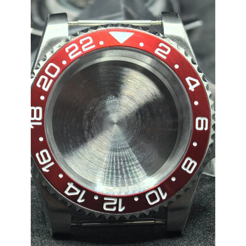 حافظة مرآة طائرة سفلية كثيفة من الفولاذ المقاوم للصدأ لحلقة GMT 40 مللي متر لملحقات تعديل الحركة NH35/NH36