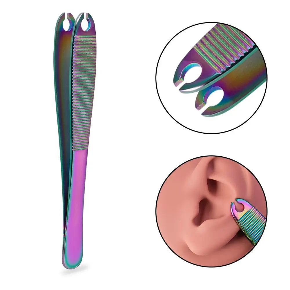 Stainless Steel Body Piercing Tool Septum Piercing Tool Nose Stud Dermal Forceps Navel Stud Catheter Gauge Dermal Piercing Tool