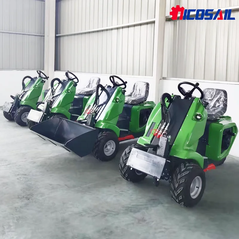 Minicargador vertical de 3 ruedas de alto rendimiento con cargador deslizante frontal