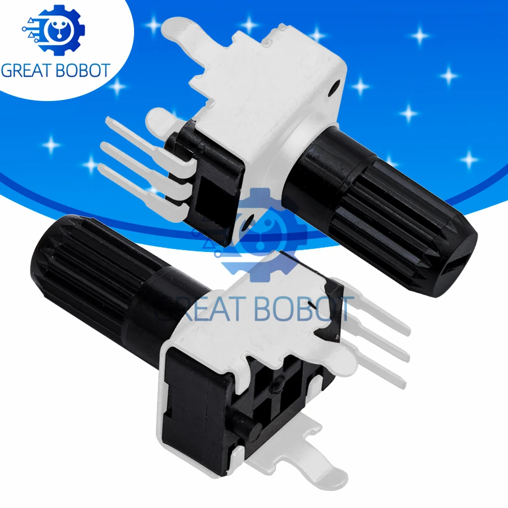 BS RV09 0932 Vertical Sealed Potentiometer, 3Pin 12.5mm Shaft Variable Resistor 1K~100K, 5Pcs Set