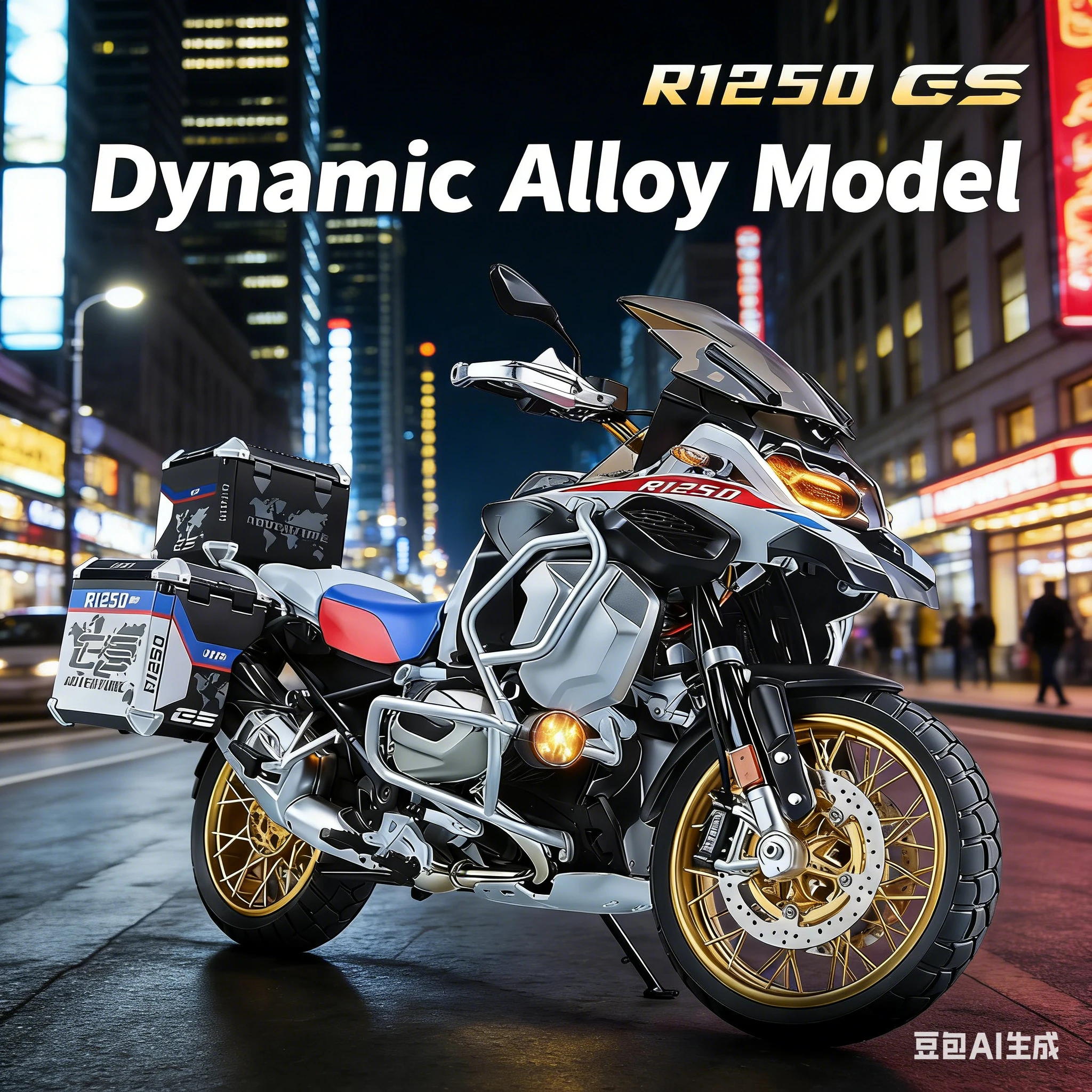 

Коллекционная модель мотоцикла BMW R1250GS из литого сплава в масштабе 1:7 - реплика Waterbird, премиальный подарок для парня и украшение для рабочего стола