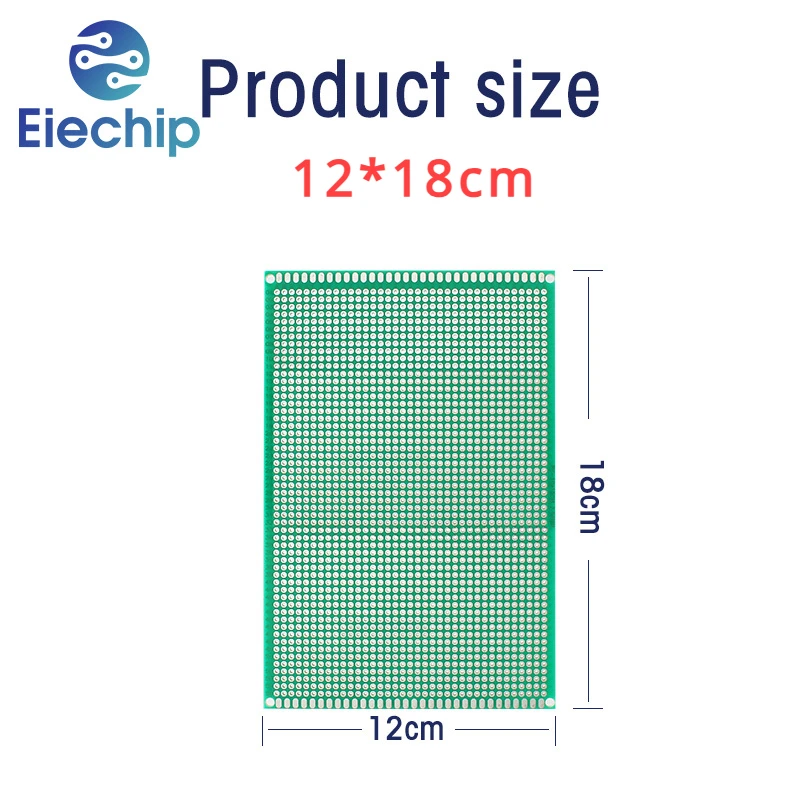 1PCS Single Sided PCB 12*18cm Universal Printed Circuit Board Prototype Breadboard Plate 120*180mm DIY 2.54mm