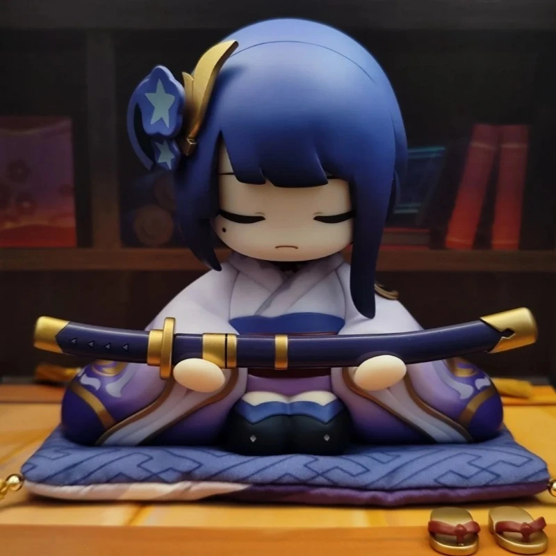Genshin Impact Action Figure Beelzebul Statue of Her Excellency the Almighty Narukami Ogosho God of Thunder Cute Table Ornament