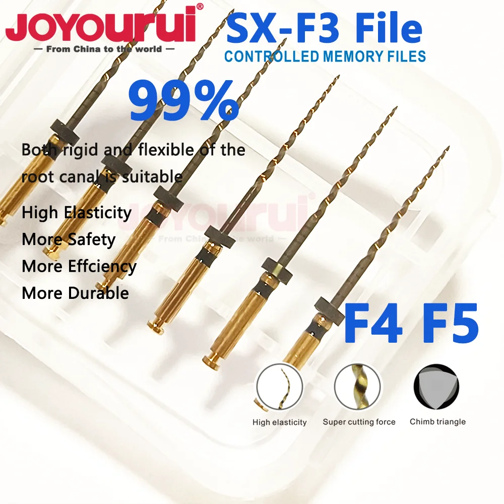 Dental Niti Super Gold Rotary Heat Activated Endodontic Canal Root Files 31/25mm SX-F3 F4 F5 SX Dentistry Tools Engine Use Files