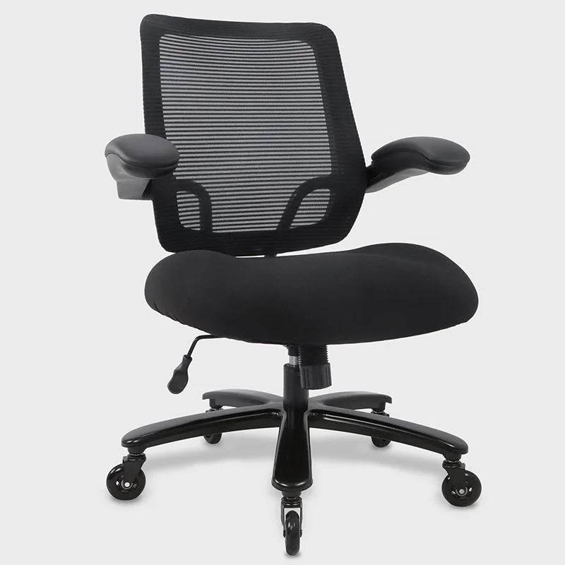 Custom Logo Flip Up Armrest Ergonomic Executive Mesh Boss Swivel Big And Tall Heavy Duty Office Chair