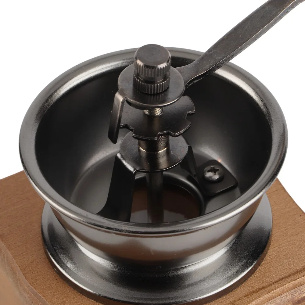 Retro Style Manual Bean Grinder Vintage Crude Wood Ceramic Grinding Core Hand Coffee Grinder Portable Mini Household