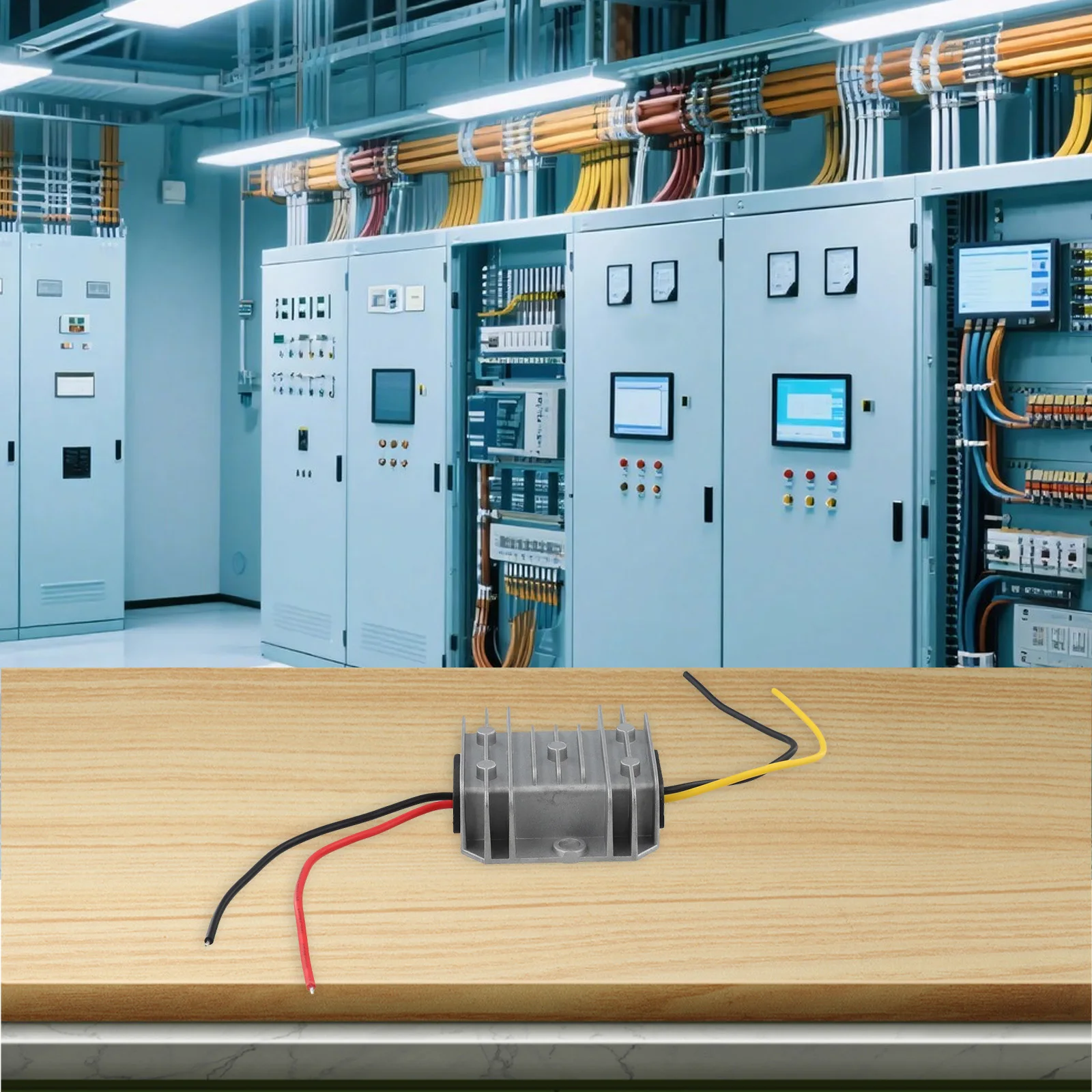 Stepdown Transformer 15 35V to 12V 5A 60W DC Power Converter with Multi Safeguards and Rugged Aluminum Shell for Railway Signals