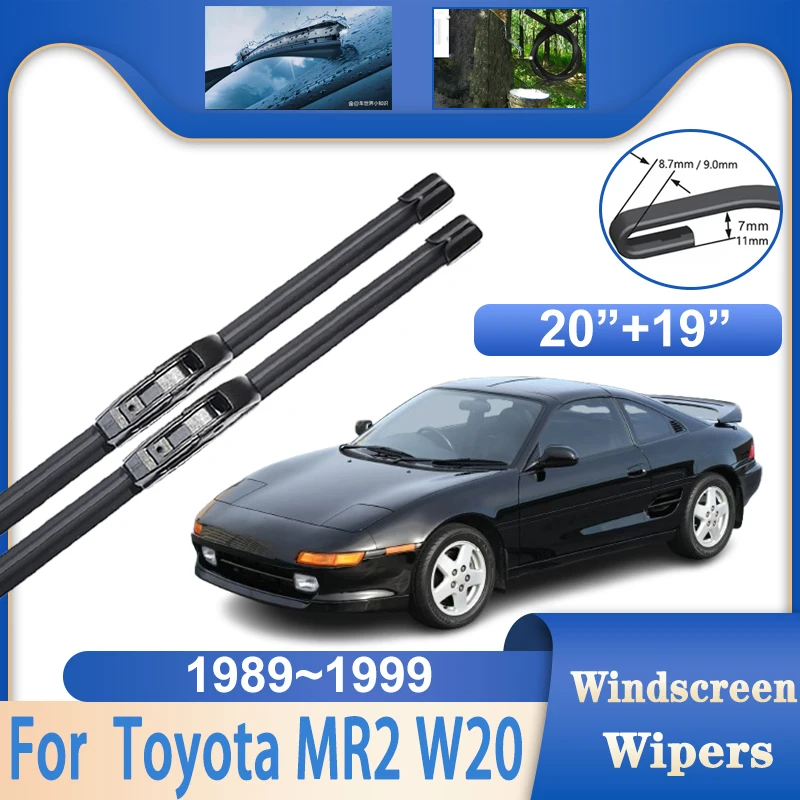 

Для Toyota MR2 MK2 W20 Запчасти Аксессуары 1989 ~ 1999 Автомобильные щетки стеклоочистителя резиновые стекло стекло дворники авто щетки от дождя