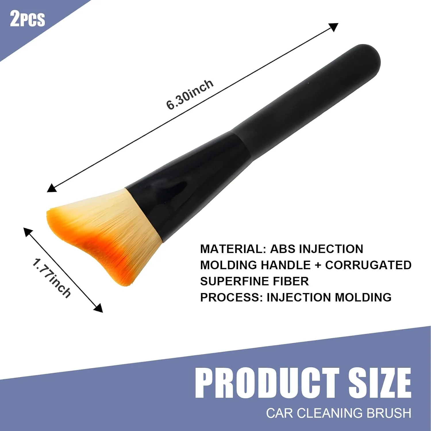 2 PCS  Interior Cleaning Brush, 6.2