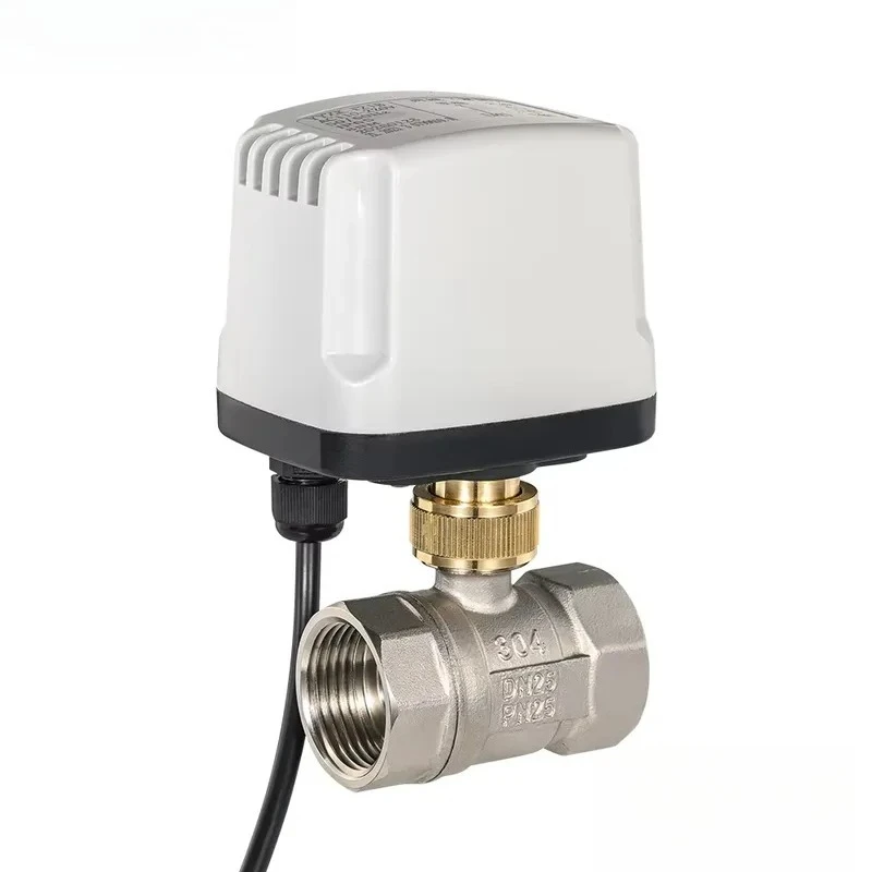DN25 Waterproof Full Bore 304 Stainless Steel 2 Wire Electric Ball Valve AC220V DC12-24V IP65 CE Certified OEM Available