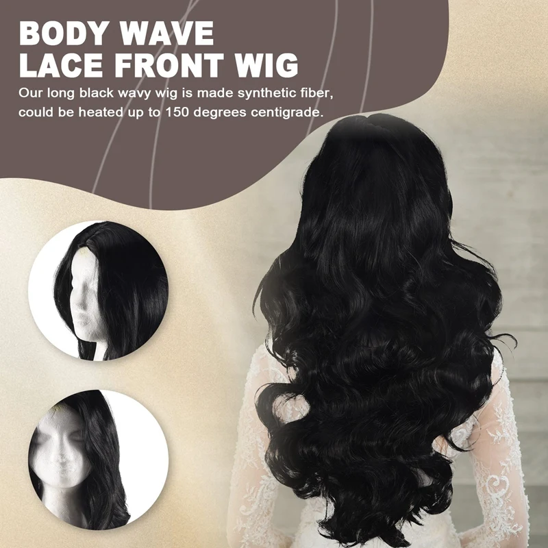 

N37R_Body Wave Lace Front Wig Brazilian Pre-Plucked Front Human Hair Wigs