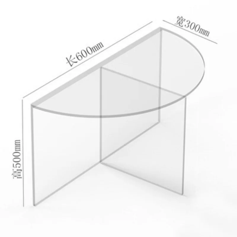 Semi-round coffee table creative small side table sales department model room small table Klein blue