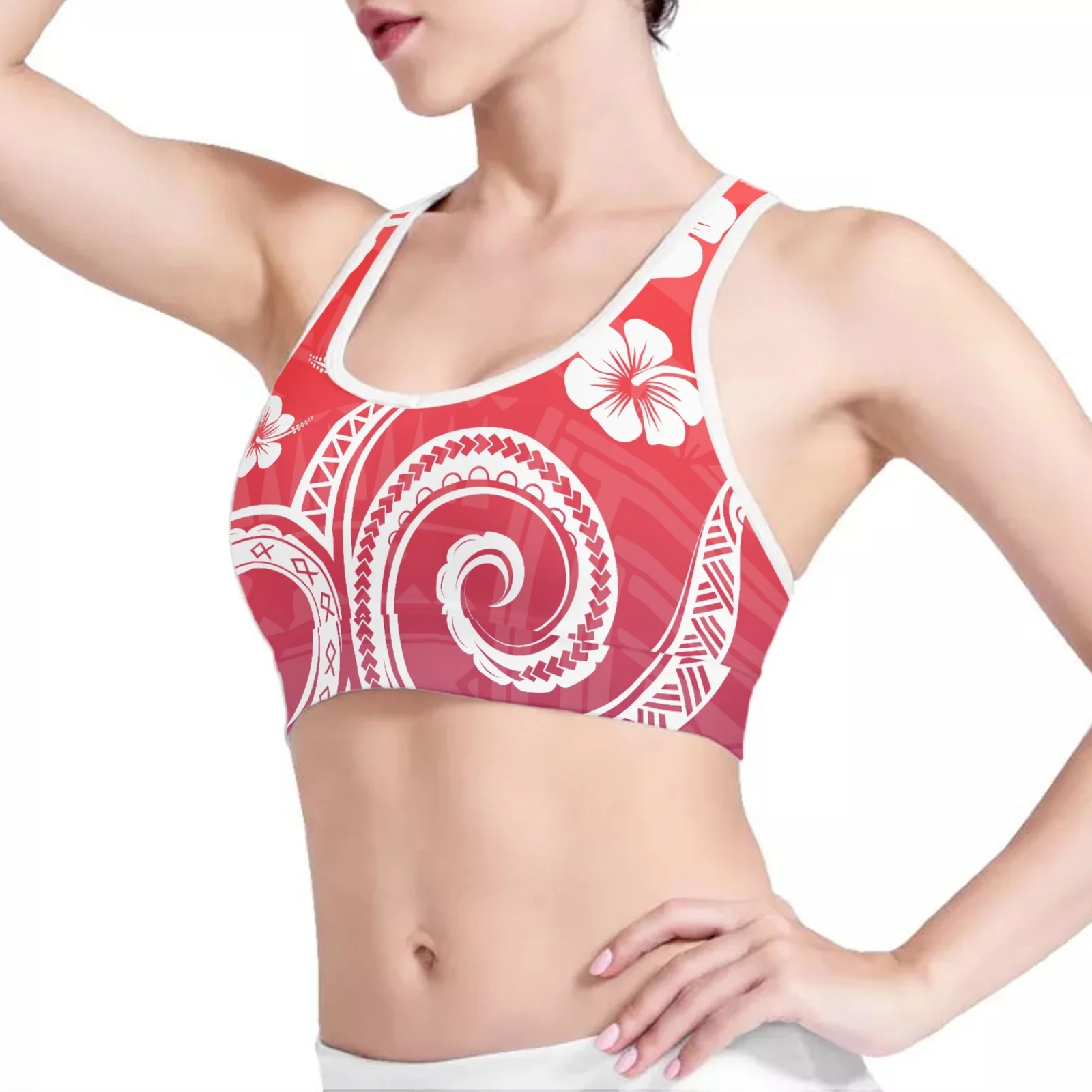 

Полинезийский Племенной фибрийский Тотем с татуировками, дышащий Удобный женский амортизирующий топ для бега, фитнеса, бесшовный топ, жилет для йоги