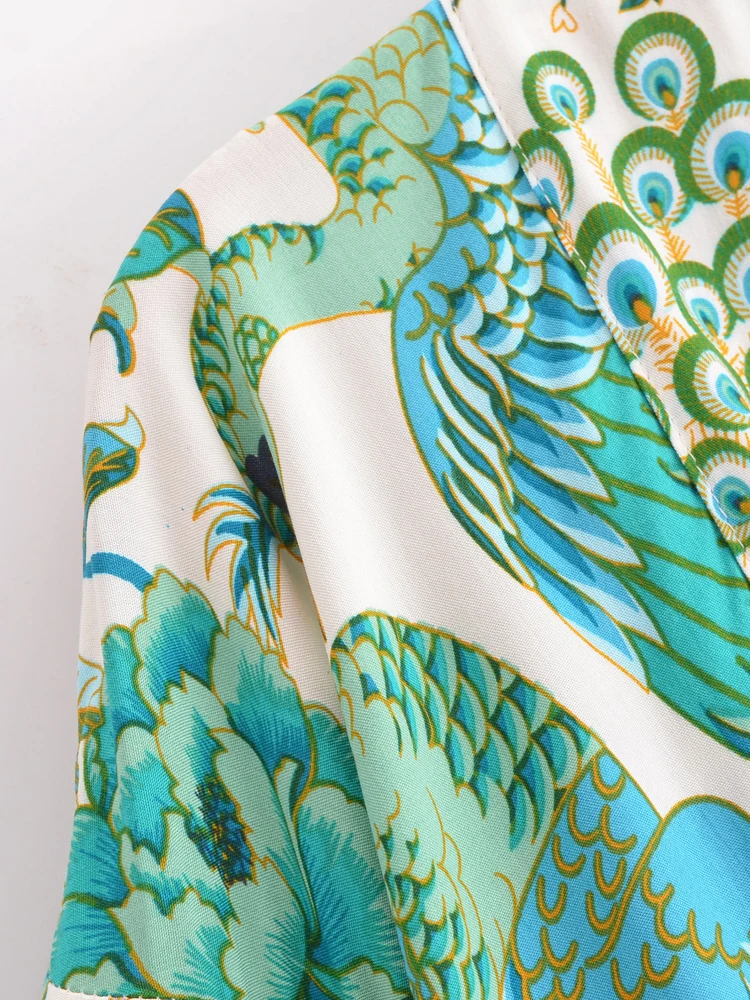 Boho Peacock Kimono Cover-Up 16